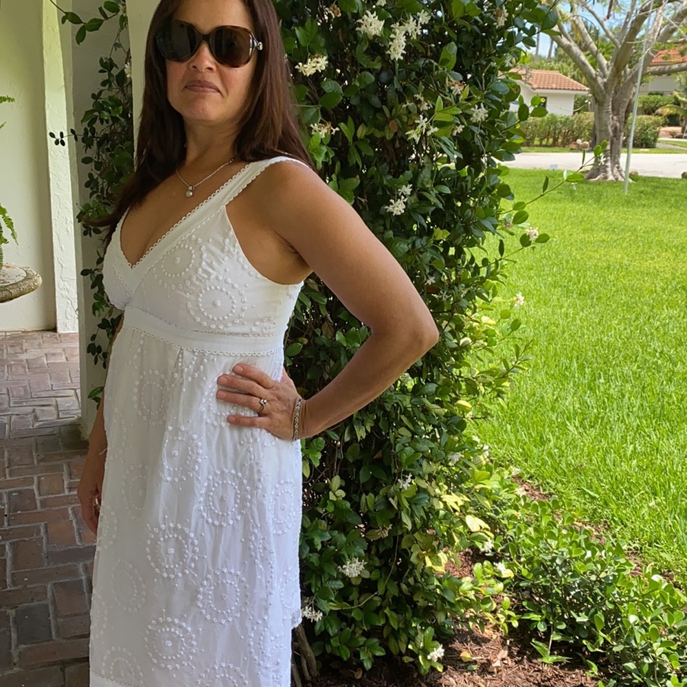 Lilly Pulitzer-wht. empire dress sz. 8 excellent condition - Picture 3 of 15
